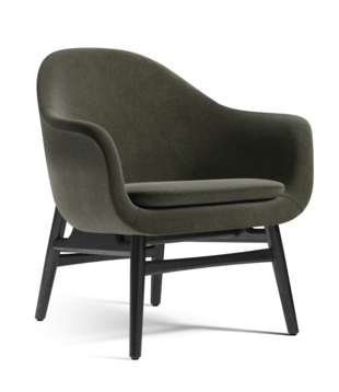 Audo - Harbour lounge chair black oak , Fiord 961