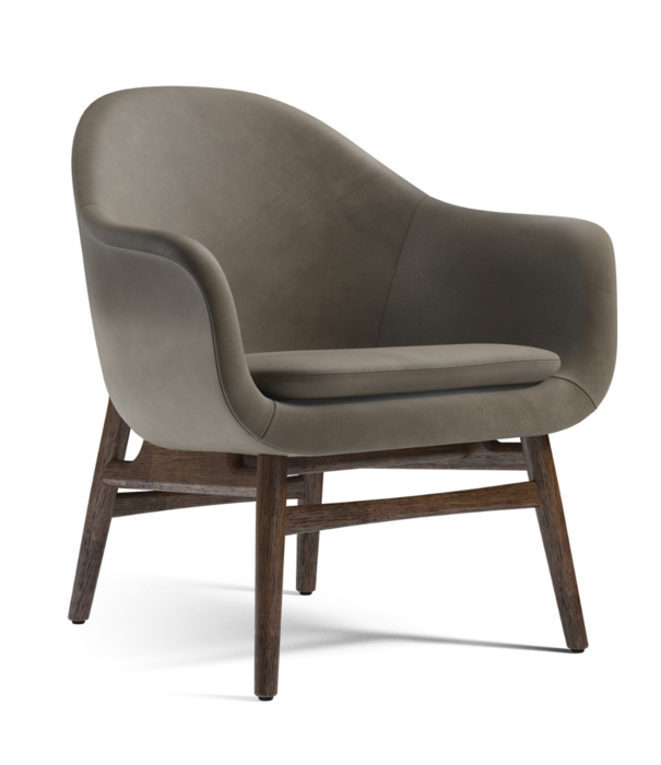 Audo Audo - Harbour lounge chair black oak, leather Dakar 0842