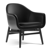 Audo - Harbour lounge chair black oak, leather Dakar 0842