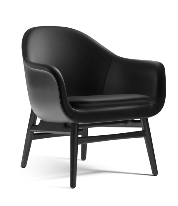 Audo Audo - Harbour lounge chair black oak, leather Dakar 0842