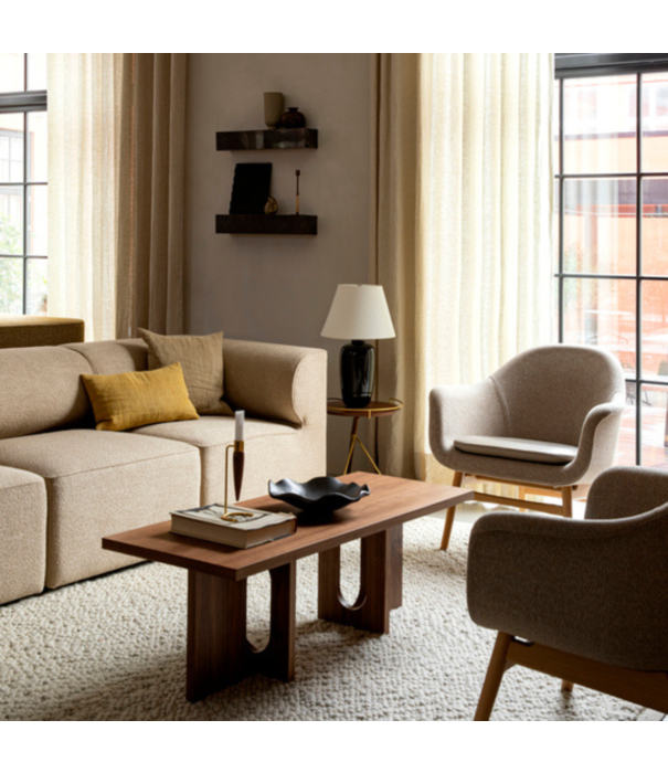 Audo Audo - Harbour lounge chair black oak, leather Dakar 0842