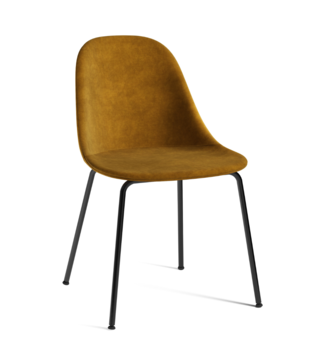 Audo Harbour Side Eetkamerstoel gestoffeerd, zwart tube poten