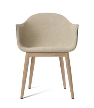 Audo Harbour Dining chair Boucle 02, natural oak legs