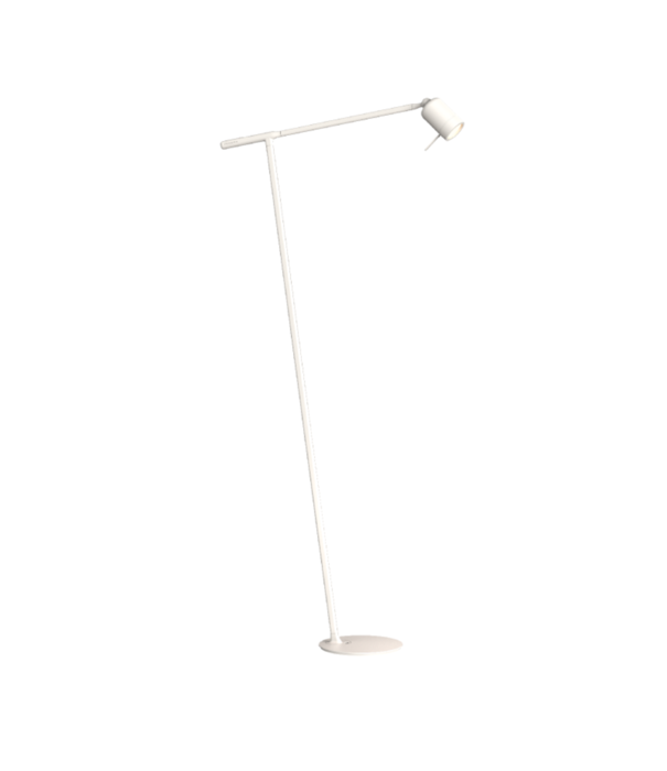 Tonone  Tonone - One vloerlamp fuzzy white, wit aluminium