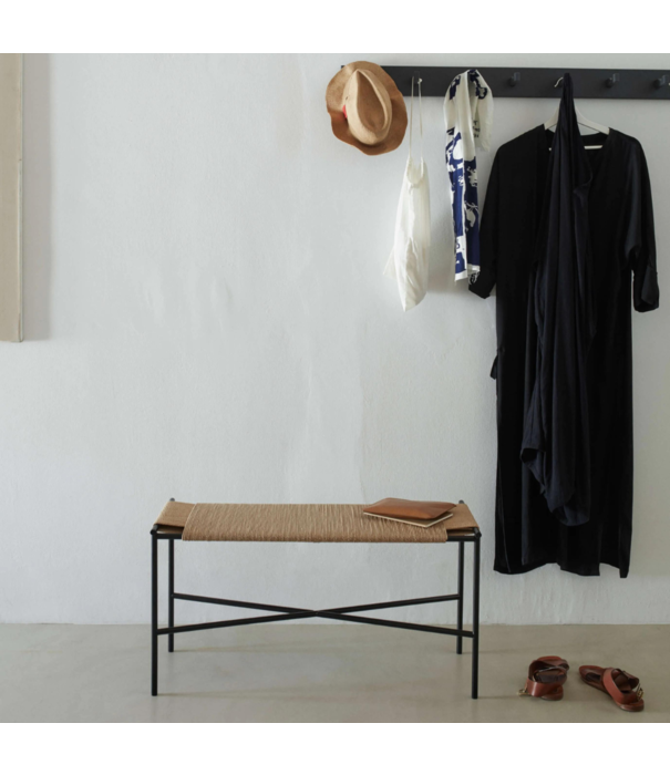 Fritz Hansen Vent Bench paper cord, black base