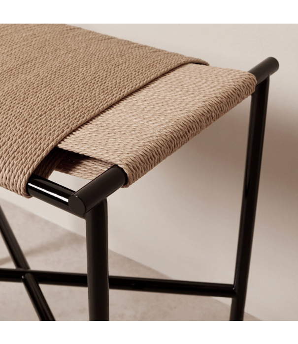 Fritz Hansen Vent Bank papiertouw, zwart basis