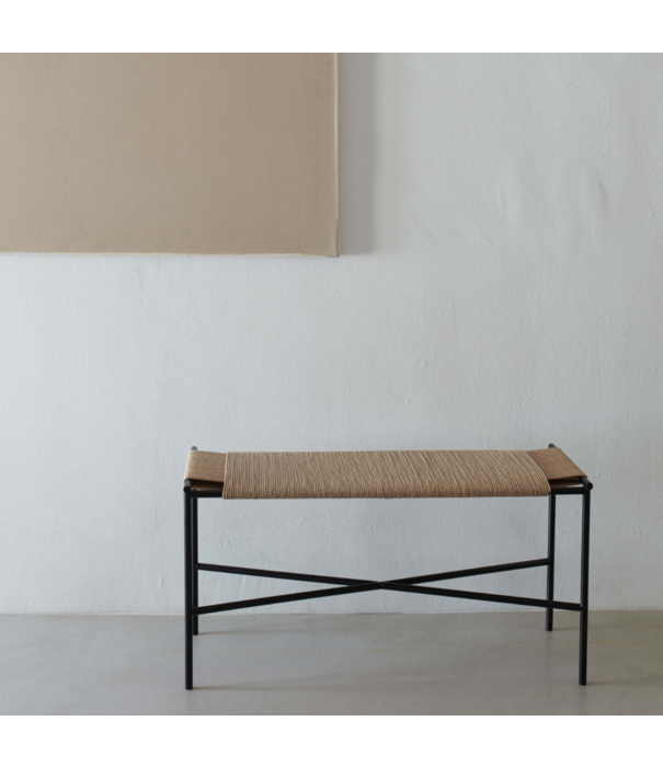 Fritz Hansen Vent Bank papiertouw, zwart basis