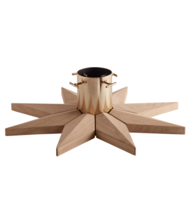 Stella Kerstboom Standaard massief eiken, messing