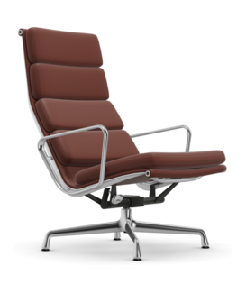 Soft Pad chair EA 222 lounge, polished / leather
