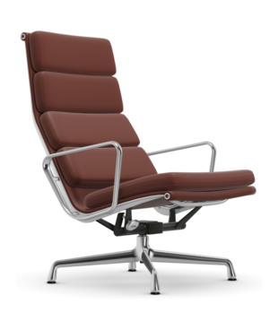 Vitra - Soft Pad chair EA 222 lounge, polished / leather