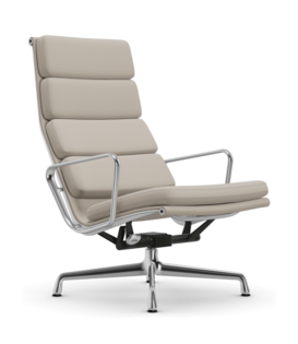 Vitra - Soft Pad chair EA 222 lounge,  gepolijst - stof Track