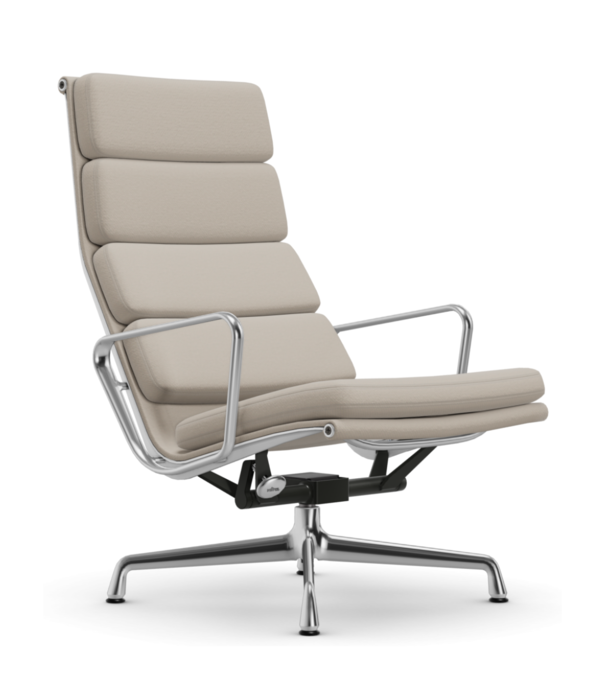Vitra  Soft Pad Chair EA 222 lounge stoel Track, gepolijst onderstel
