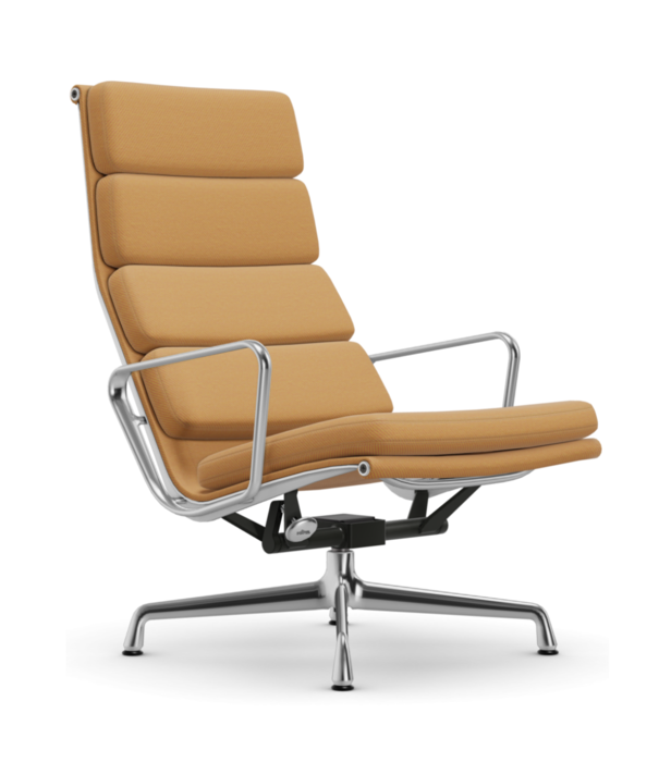 Vitra  Vitra Soft Pad Chair EA 222 lounge stoel Track, gepolijst onderstel
