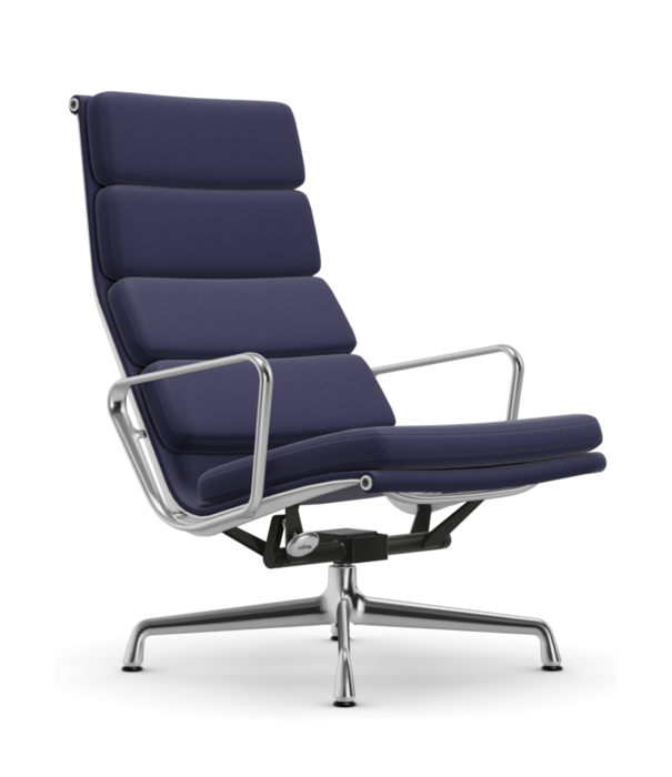 Vitra  Vitra - Soft Pad chair EA 222 lounge,  gepolijst - stof Track