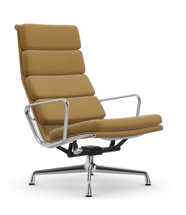 Vitra  Vitra Soft Pad Chair EA 222 lounge stoel Cosy 2, gepolijst onderstel