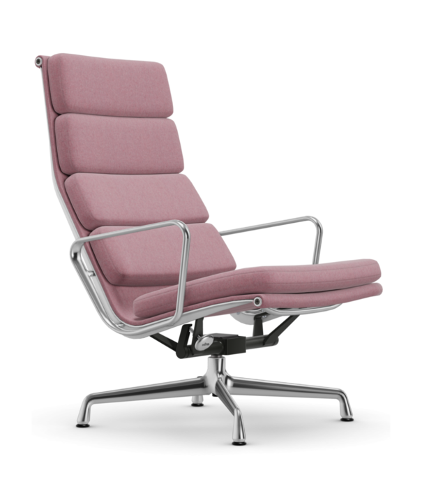 Vitra  Soft Pad Chair EA 222 lounge stoel Cosy 2, gepolijst onderstel