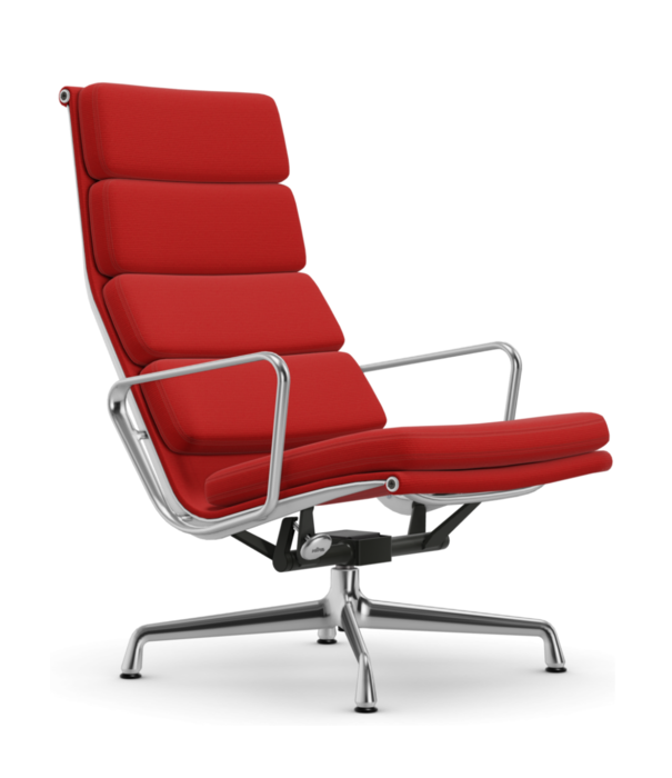 Vitra  Soft Pad Chair EA 222 lounge stoel Laser RE, gepolijst onderstel