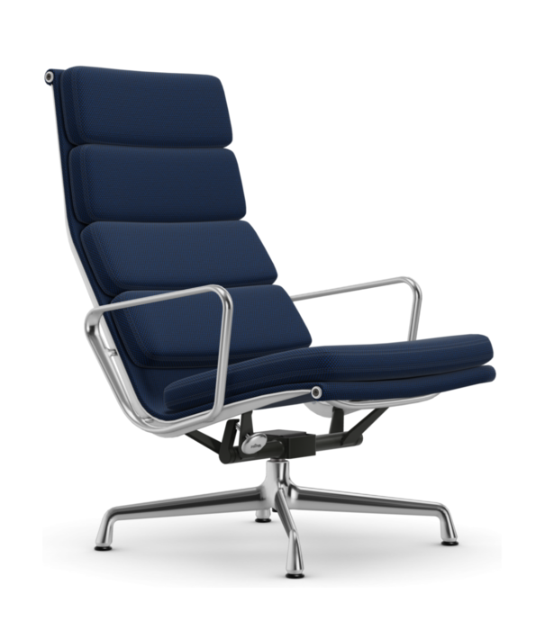 Vitra  Soft Pad Chair EA 222 lounge stoel Laser RE, gepolijst onderstel