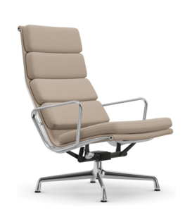 Vitra - Soft Pad chair EA 222 lounge,  gepolijst - stof Laser RE