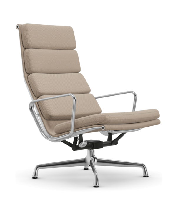 Vitra  Vitra Soft Pad Chair EA 222 lounge stoel Laser RE, gepolijst onderstel