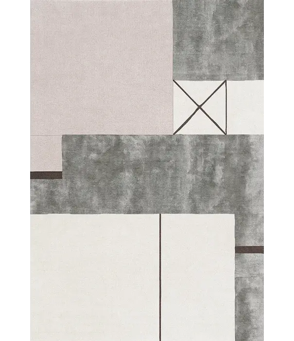 Layered  Layered - Simon Mullan Patch Work Rug / Lenzing Viscose , Wol