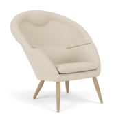 Audo - Oda Lounge Chair oak, fabric Hallingdal