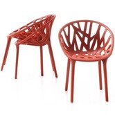 Vitra - Miniatures Vegetal chair brick red, set of 3