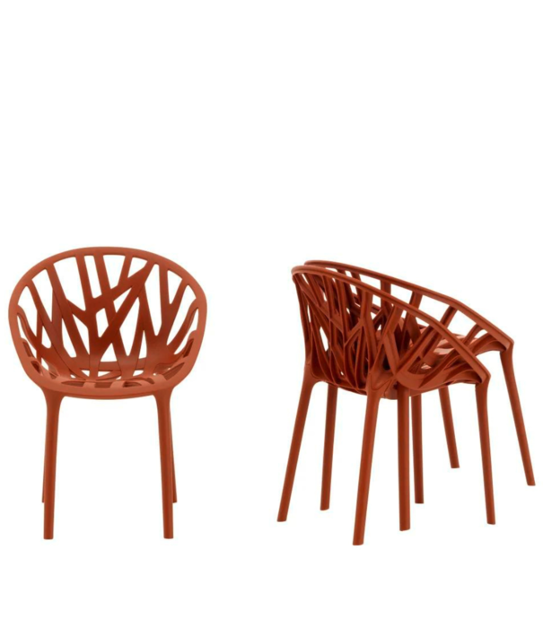 Vitra  Vitra - Miniatures Vegetal chair brick red, set of 3