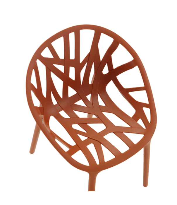 Vitra  Vitra - Miniatuur Vegetal stoel baksteen rood, set van 3