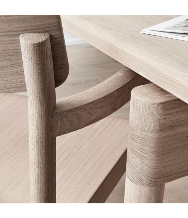 Fredericia  Model 3446, Post Armchair seat upholstered, oiled oak