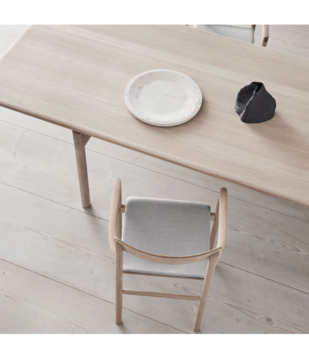 Fredericia  Model 3446, Post Armchair seat upholstered, oiled oak