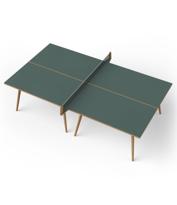 Via Copenhagen Via Copenhagen - Pingpong Table Conifer green linoleum, oak