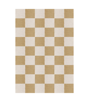 Layered Chess Vloerkleed harvest yellow