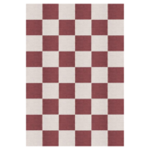 Layered - Chess Burgundy rug, 100% New Zealand wool