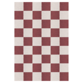 Layered - Chess Burgundy rug, 100% Nieuw Zealand wol