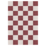 Layered - Chess Burgundy rug, 100% Nieuw Zealand wol