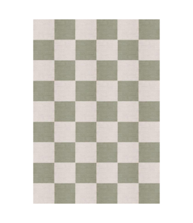 Layered Chess Rug sage