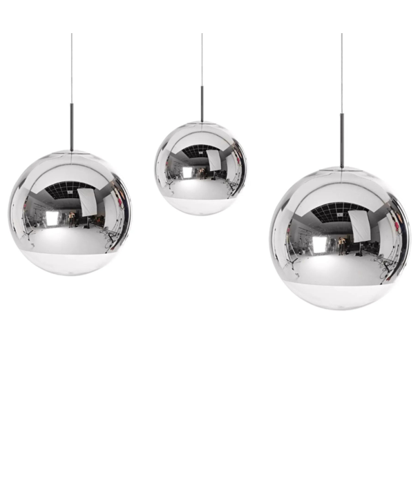 Tom Dixon  Tom Dixon - Mirror Ball LED Range Rond,  met ophangsysteem