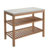 Fritz Hansen - Pantry Module 2 workstation teak, kalksteen