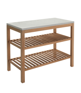 Fritz Hansen - Pantry Module 2 workstation teak, limestone