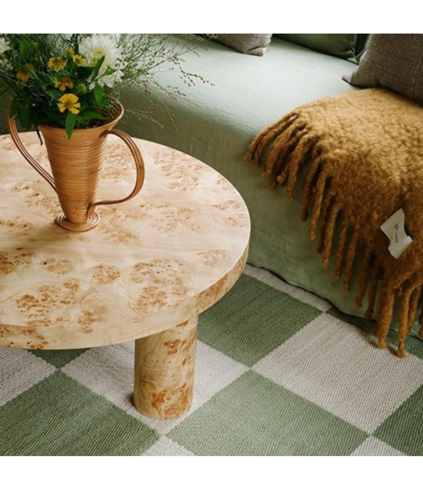 Layered  Layered - Chess Sage rug, 100% New Zealand wool