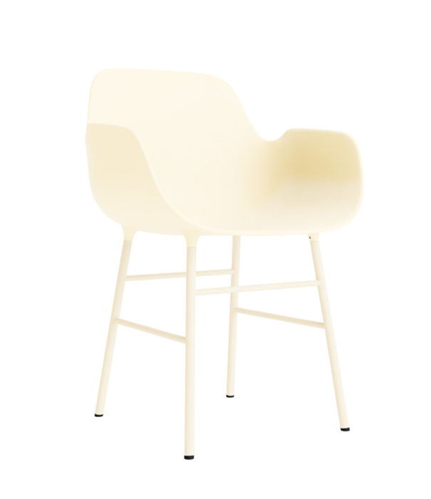 Normann Copenhagen  Form Armstoel plastic kuip, stalen poten