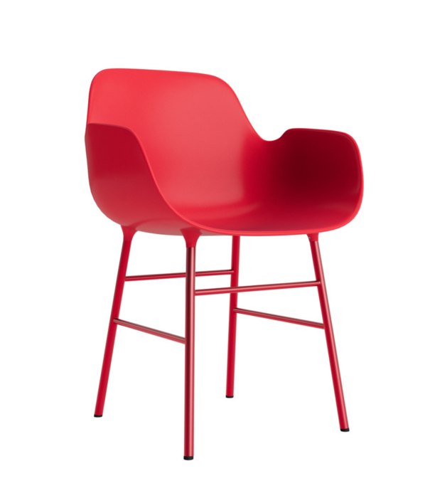 Normann Copenhagen  Form Armstoel plastic kuip, stalen poten