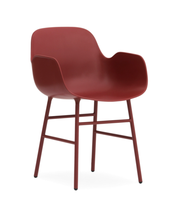Normann Copenhagen  Form Armstoel plastic kuip, stalen poten