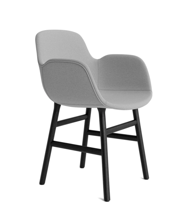 Normann Copenhagen  Normann Copenhagen - Form armstoel gestoffeerd, zwart eiken