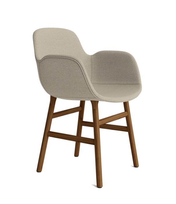 Normann Copenhagen  Form armstoel gestoffeerd, walnoot