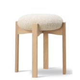 Fredericia - Pioneer Stool oak, upholstered