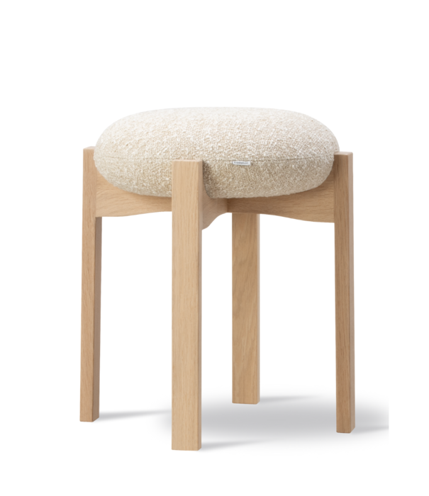 Fredericia  Fredericia - Pioneer Stool oak, upholstered