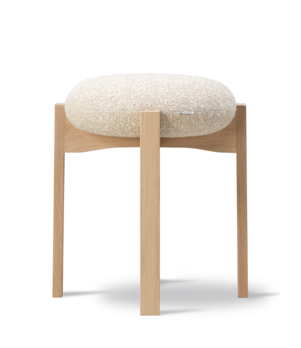 Fredericia  Fredericia - Pioneer Stool oak, upholstered