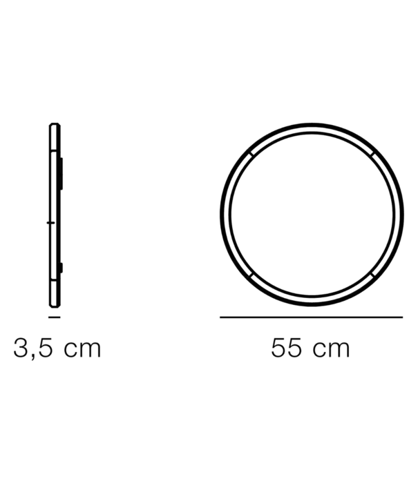 Fredericia  Model 8321, Silhouette Mirror 55cm